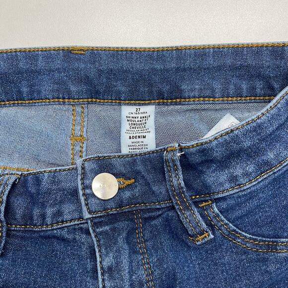 H&M DENIM Women’s 27 SKINNY ANKLE Blue Jeans - Picture 3 of 4